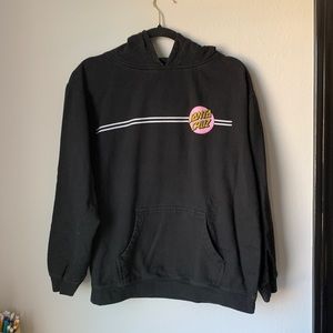 santa cruz black pink logo girls xl hoodie